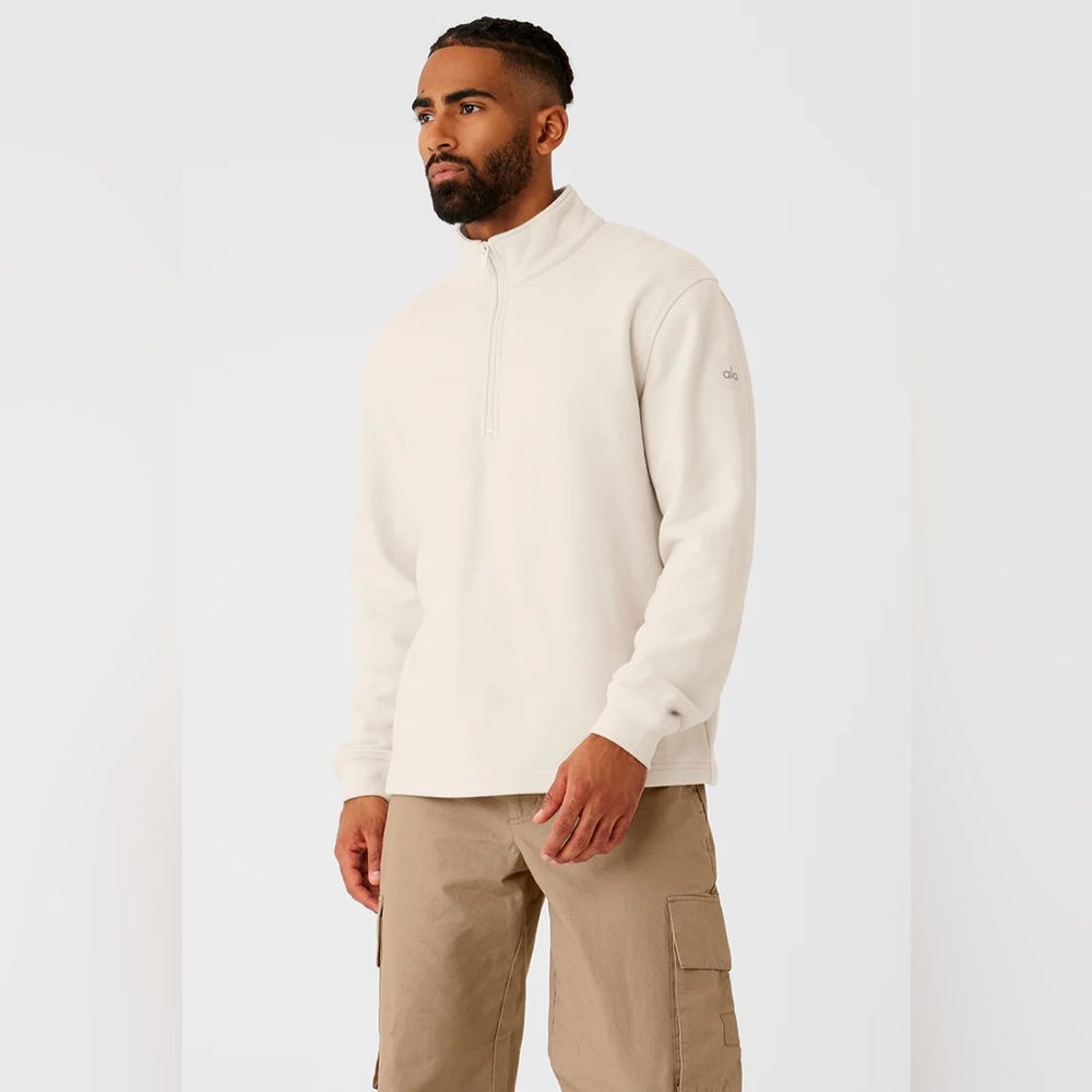 ALO Yoga Cream Quarter-Zip Sweatshirt